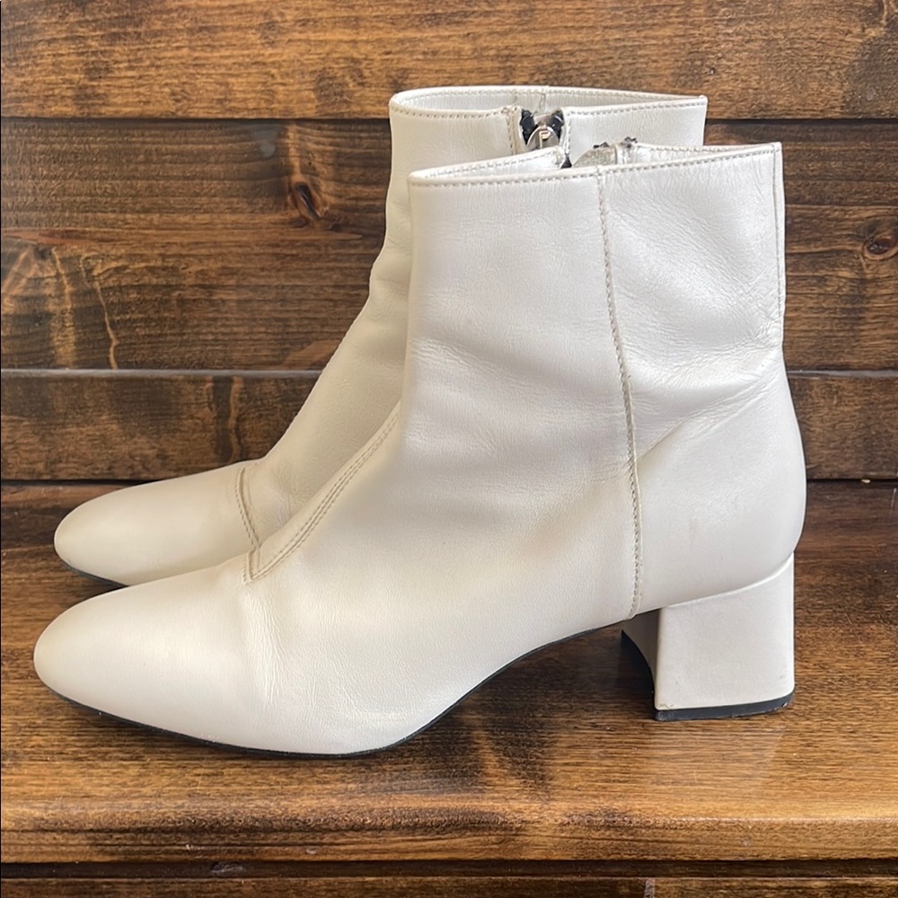 Zara Cream Ankle Boots